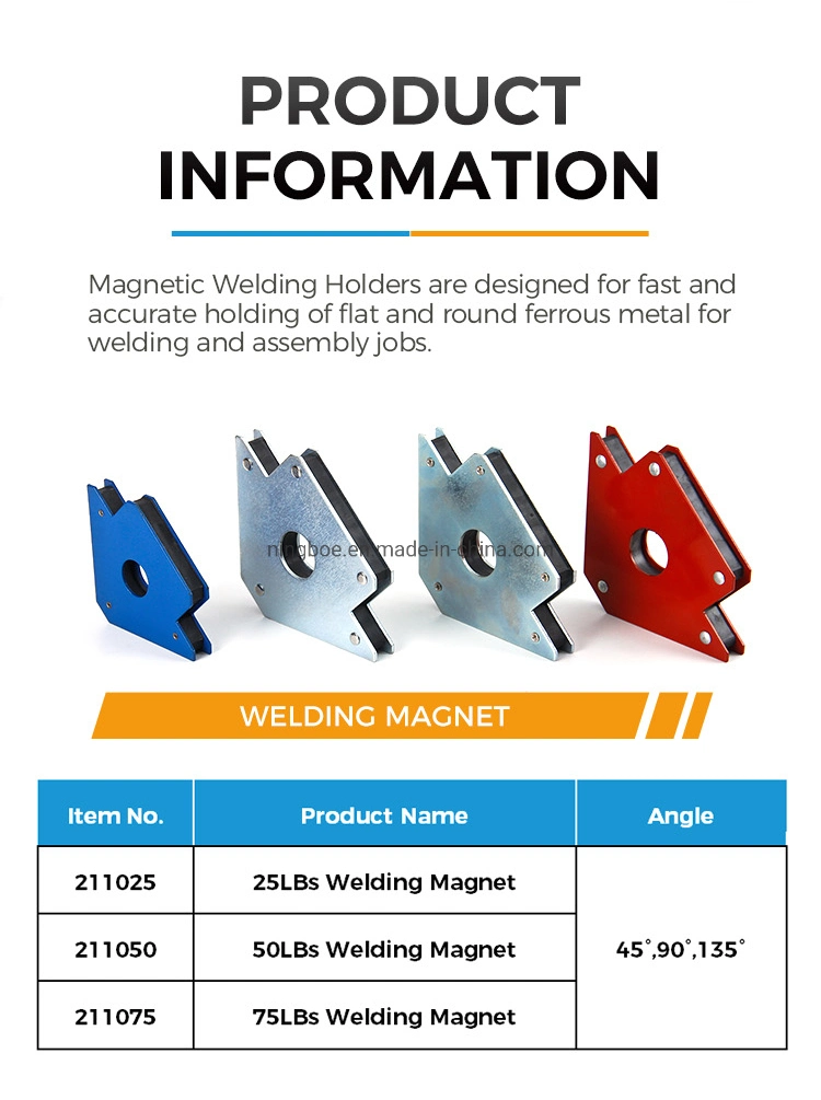 Description: 45° , 90° , 135° 50lbs Magnetic Weld Holder Magnetic Welding Holder