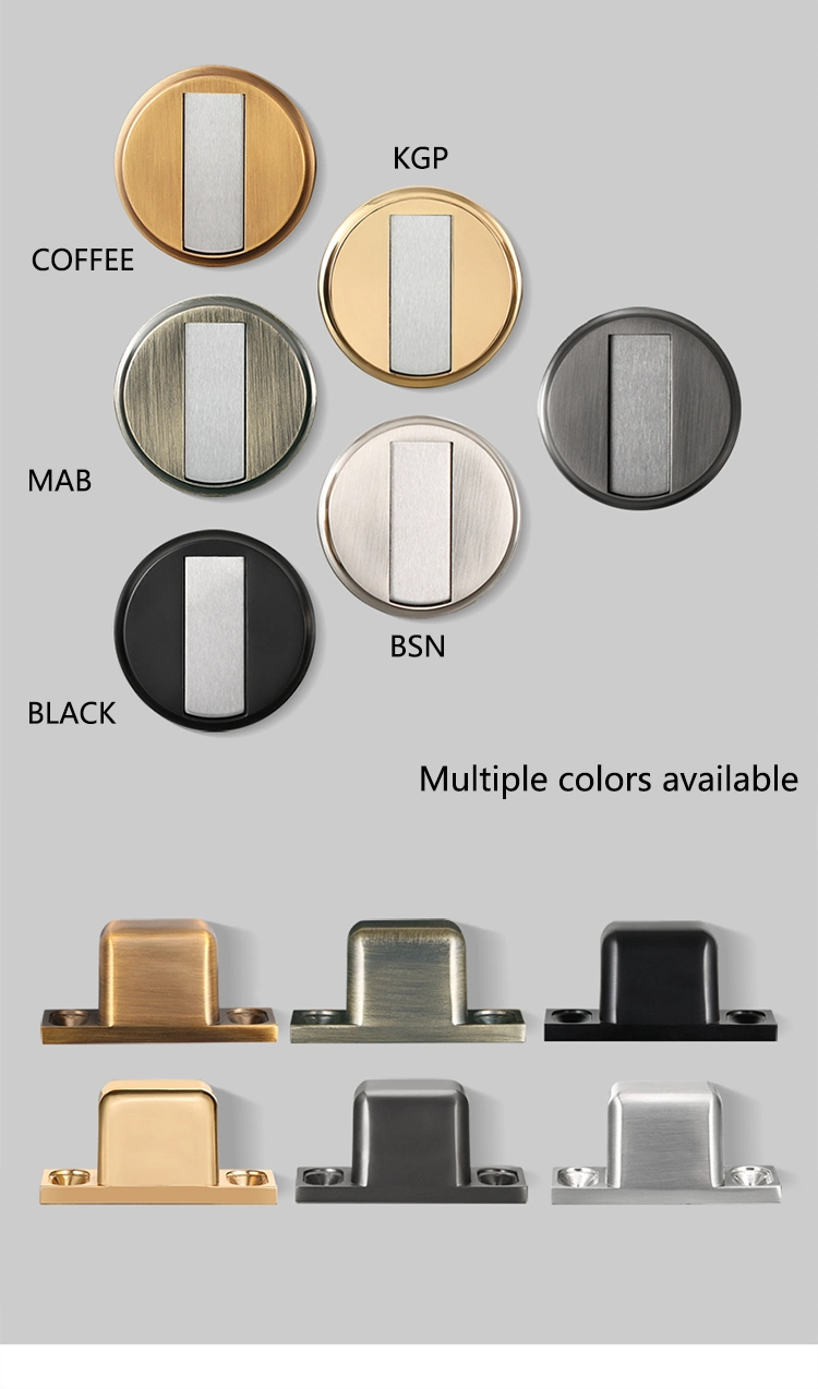 High Quality Zinc Alloy Silent Door Stops Floor Round Mounted Magnetic High Quality Door Stop