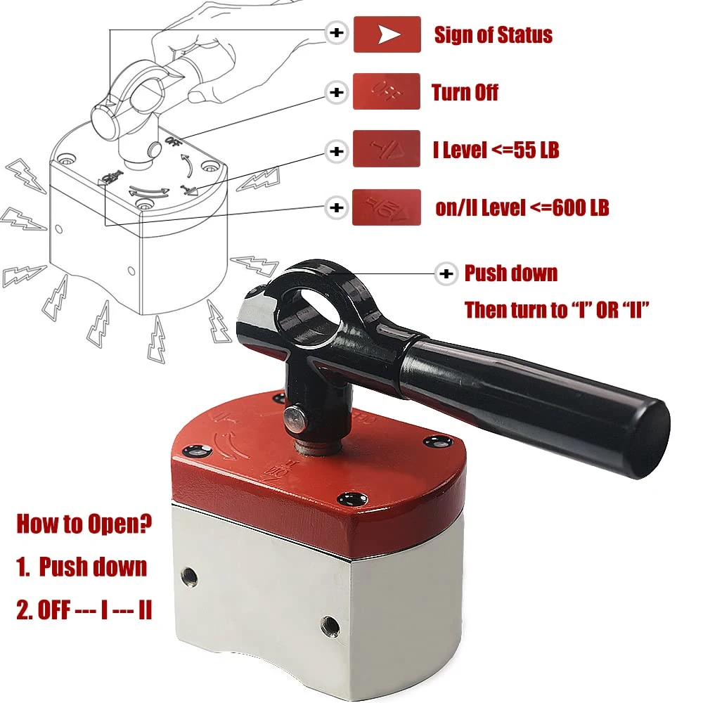 600lb Magnetic Welding Square Base Clamp Holder for Welding Kit