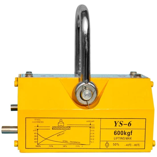 Magnete di sollevamento manuale.  Sollevatore magnetico permanente manuale, 600 kg