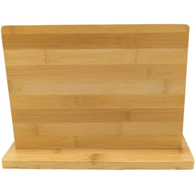 Portacoltelli da cucina magnetico in bambù a doppia faccia, portacoltelli magnetico in legno